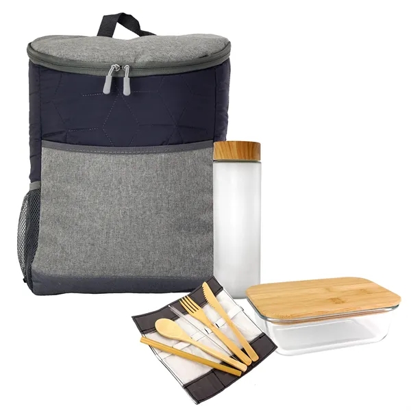 Quilted Bamboo Lunch and Drink Cooler Set... from ASI 30208 A P Specialties / AP Specialties