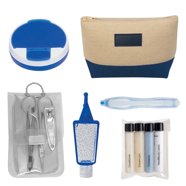 Cosmetic bag / travel kit with multiple grooming items included.... from ASI 61125 Hit Promotional Products / Hit®