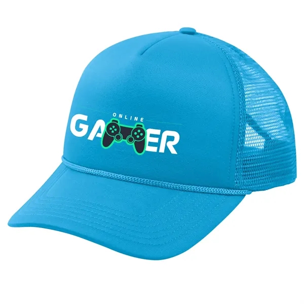 Trucker cap with a five-panel design, structured crown, pre-curved visor, adjustable... from ASI 61125 Hit Promotional Products / Hit®