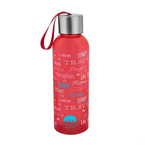 20 oz. recycled polyester bottle with screw-on, spill-resistant lid, carry strap... from ASI 61125 Hit Promotional Products / Hit®