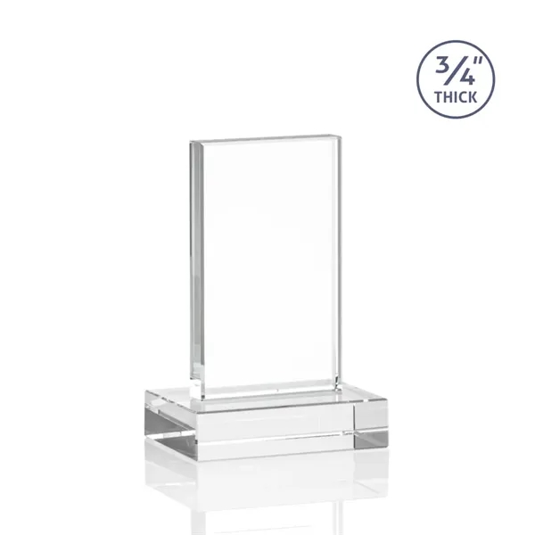 Starfire Crystal Award features a bold vertical pane with large imprint... from ASI 84592 St Regis Group / St Regis