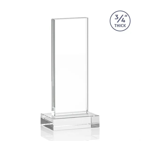 Starfire Crystal Award features a bold vertical pane with large imprint... from ASI 84592 St Regis Group / St Regis