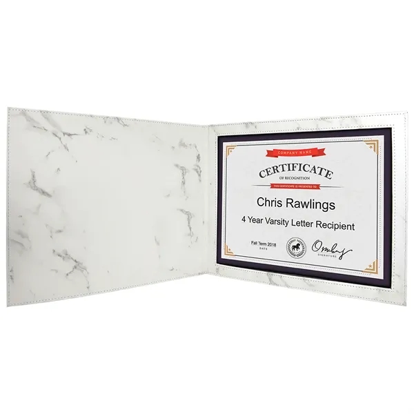 9" x 12" marble-look PU leatherette document holder for 8 1/2"... from ASI 74601 Calico