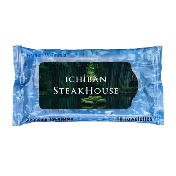 Package of antibacterial wipes in a sanitary and compact reusable package.... from ASI 31490 Admatch Corporation / Admatch-Regal