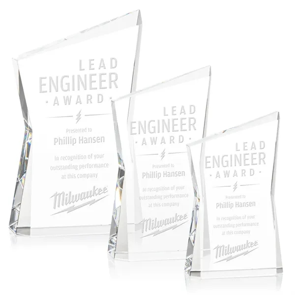 Honor excellence with our elegant thick freestanding optical crystal Roswell Award.... from ASI 84592 St Regis Group / St Regis