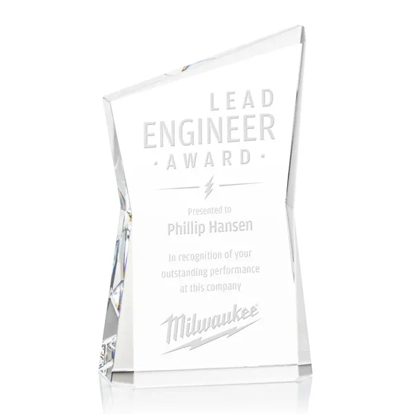 Honor excellence with our elegant thick freestanding optical crystal Roswell Award.... from ASI 84592 St Regis Group / St Regis