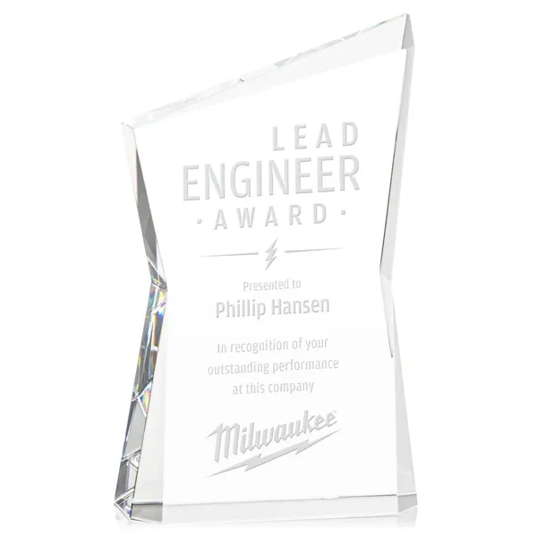 Honor excellence with our elegant thick freestanding optical crystal Roswell Award.... from ASI 84592 St Regis Group / St Regis