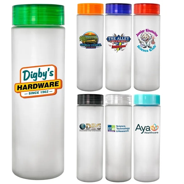 Clear View 22 oz. Full Color Frosted Glass Bottle... from ASI 30208 A P Specialties / AP Specialties