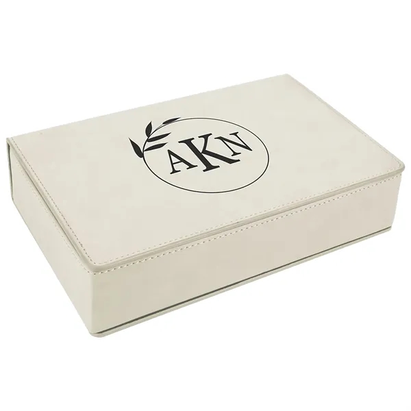 Gift set with 6 oz. white leatherette-stainless steel flask, funnel and... from ASI 74601 Calico