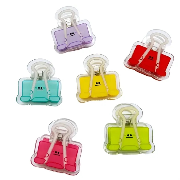 Cartoon face acrylic paper clip plus full color UV imprint on... from ASI 37218 Athena Promo (tm)
