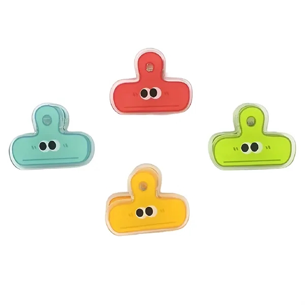 Cartoon face acrylic paper clip plus full color UV imprint on... from ASI 37218 Athena Promo (tm)