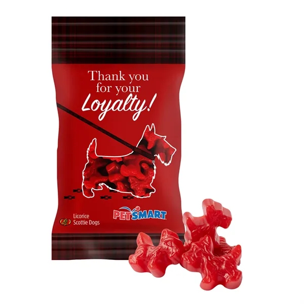 1oz. Full Color DigiBag™ w/Jelly Belly Licorice Scottie Dogs... from ASI 44900 NC Custom (CI/Lanco) / Chocolate Inn