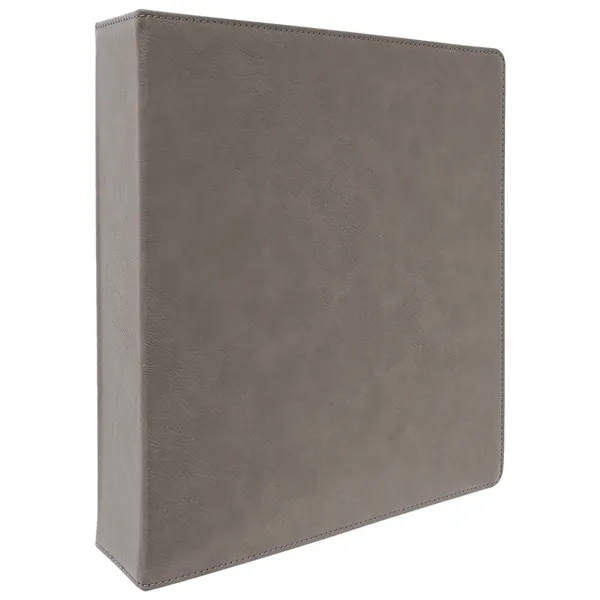 11" x 11.5" x 3" gray PU leatherette 3-ring binder with... from ASI 74601 Calico