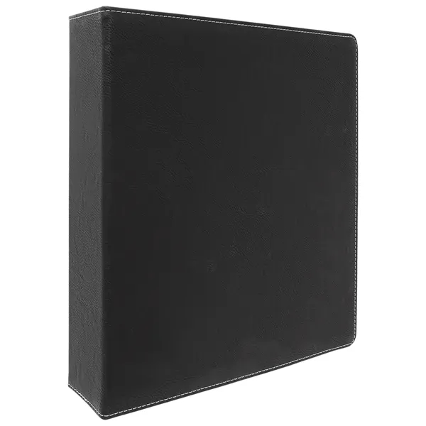 11" x 11.5" x 3" black and silver PU leatherette 3-ring... from ASI 74601 Calico
