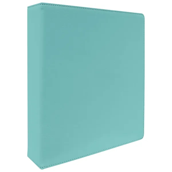 11" x 11.5" x 3" teal PU leatherette 3-ring binder with... from ASI 74601 Calico