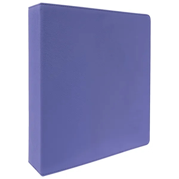 11" x 11.5" x 3" purple PU leatherette 3-ring binder with... from ASI 74601 Calico