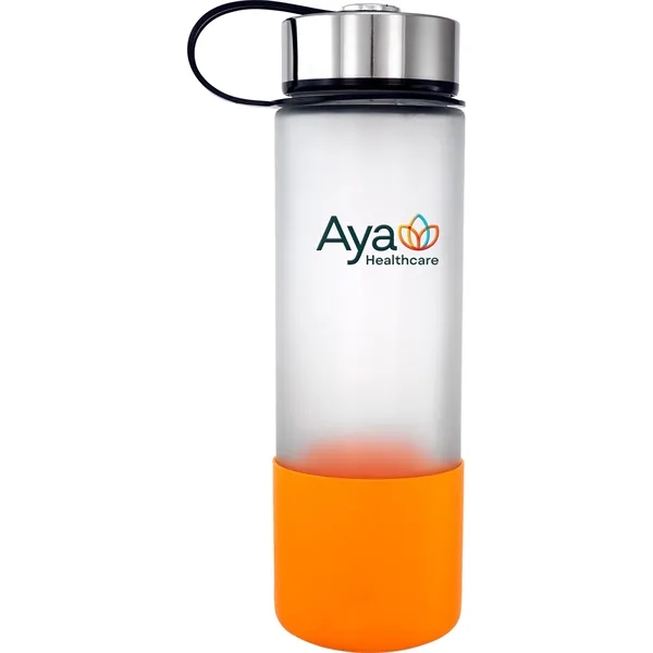 Metal Lanyard Lid 22oz. Full Color Frosted Glass Grip Bottle... from ASI 30208 A P Specialties / AP Specialties