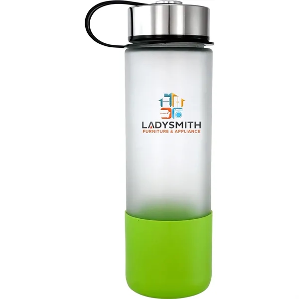 Metal Lanyard Lid 22oz. Full Color Frosted Glass Grip Bottle... from ASI 30208 A P Specialties / AP Specialties