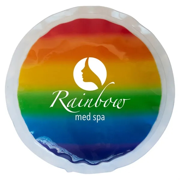 Round rainbow gel bead packs for hot and cold therapy.... from ASI 34415 Alpi International LTD