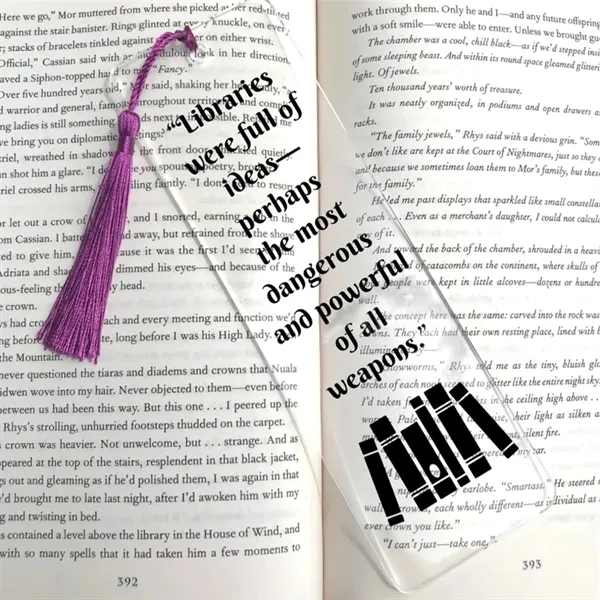 Acrylic bookmark with tassel plus 1 color silkscreen imprint on 1... from ASI 37218 Athena Promo (tm)