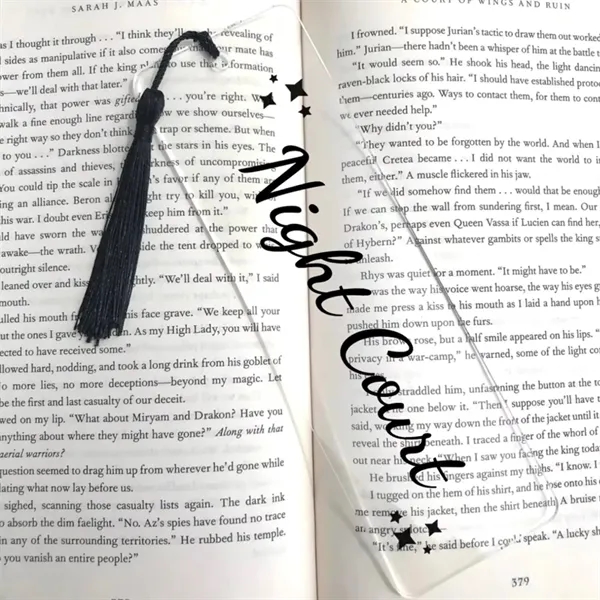 Acrylic bookmark with tassel plus 1 color silkscreen imprint on 1... from ASI 37218 Athena Promo (tm)