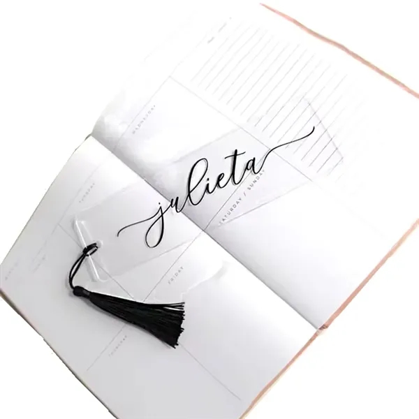 Acrylic bookmark with tassel plus 1 color silkscreen imprint on 1... from ASI 37218 Athena Promo (tm)