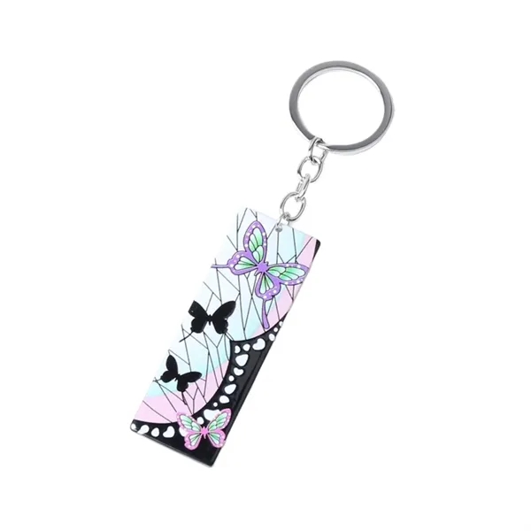 Rectangle acrylic keychain plus full color UV printing on 1 location... from ASI 37218 Athena Promo (tm)