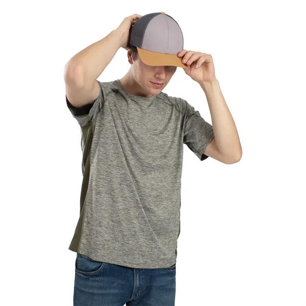 Low-Pro Trucker Cap with polyester/cotton blend and adjustable snapback.... from ASI 37461 Augusta Sportswear / Pacific Headwear