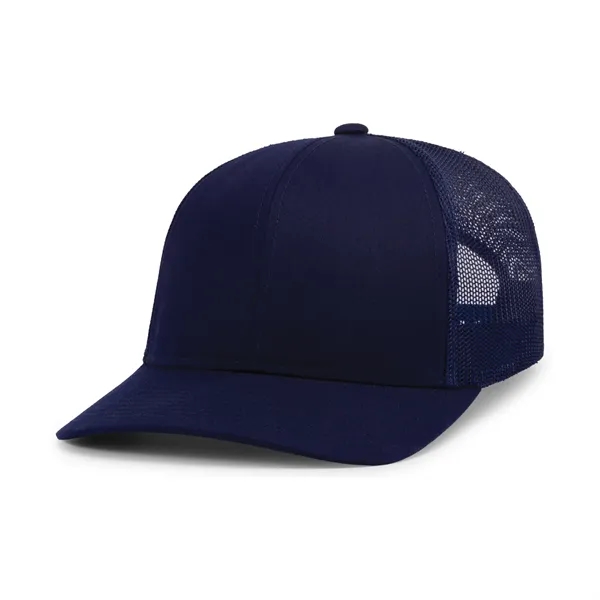 Low-Pro Trucker Cap with polyester/cotton blend and adjustable snapback.... from ASI 37461 Augusta Sportswear / Pacific Headwear