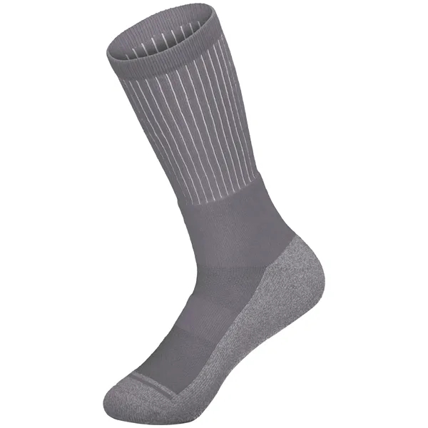 Tonal Crew Sock with moisture-wicking properties and breathable knit mesh.... from ASI 37461 Augusta Sportswear
