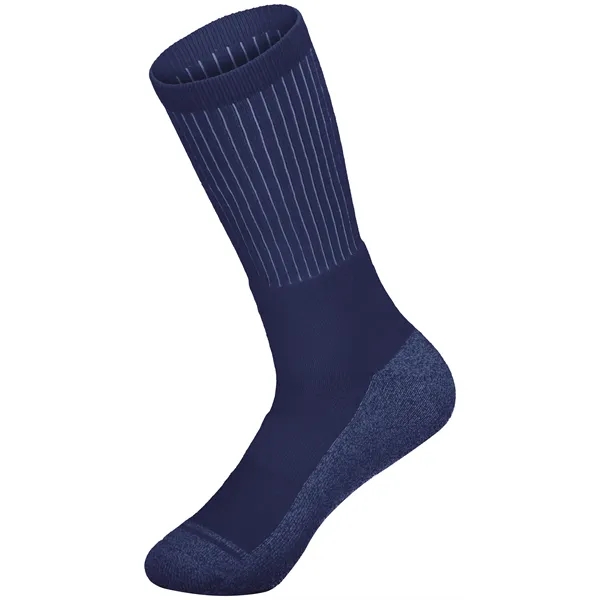 Tonal Crew Sock with moisture-wicking properties and breathable knit mesh.... from ASI 37461 Augusta Sportswear