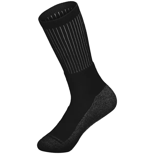 Tonal Crew Sock with moisture-wicking properties and breathable knit mesh.... from ASI 37461 Augusta Sportswear