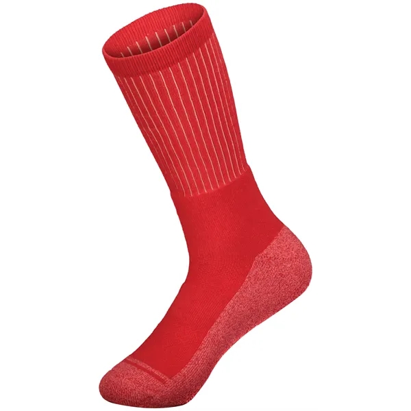 Tonal Crew Sock with moisture-wicking properties and breathable knit mesh.... from ASI 37461 Augusta Sportswear