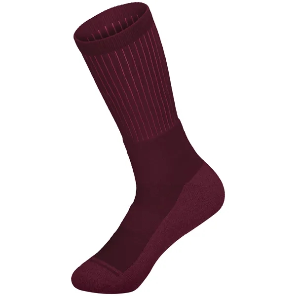 Tonal Crew Sock with moisture-wicking properties and breathable knit mesh.... from ASI 37461 Augusta Sportswear
