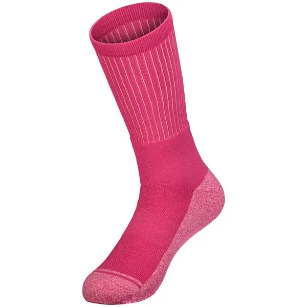 Tonal Crew Sock with moisture-wicking properties and breathable knit mesh.... from ASI 37461 Augusta Sportswear