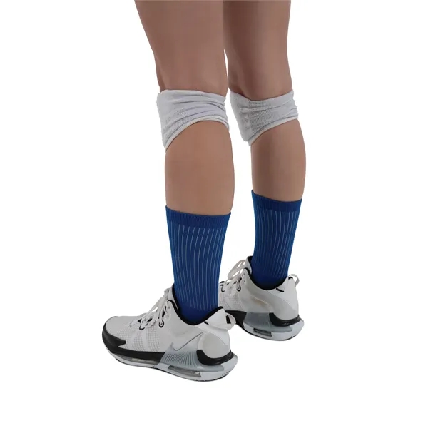 Tonal Crew Sock with moisture-wicking properties and breathable knit mesh.... from ASI 37461 Augusta Sportswear