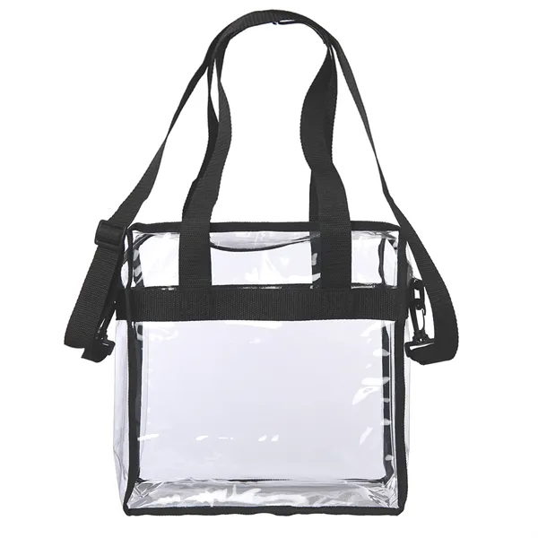 Transparent tote bag with zipper plus 1 color silkscreen imprint on... from ASI 37218 Athena Promo (tm)