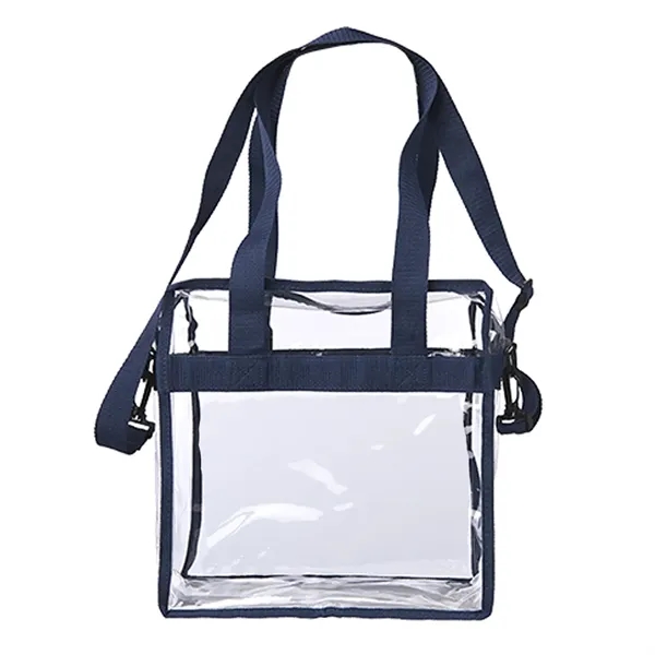 Transparent tote bag with zipper plus 1 color silkscreen imprint on... from ASI 37218 Athena Promo (tm)