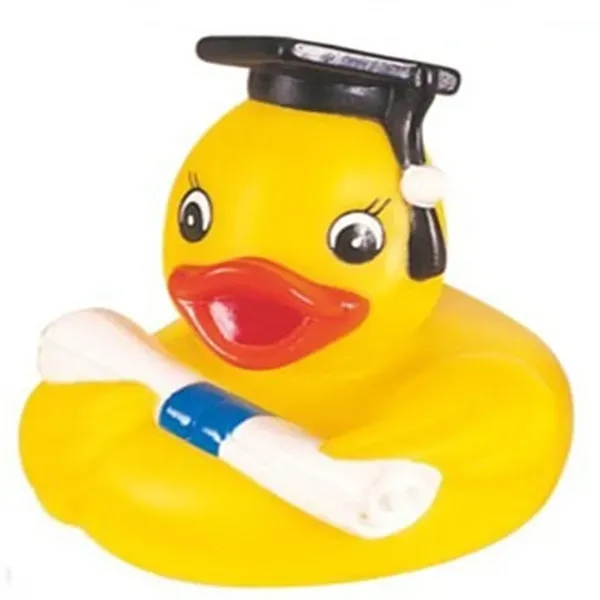 Rubber yellow graduation duck squeaking toy.... from ASI 57705 Goodview Industries Co Inc