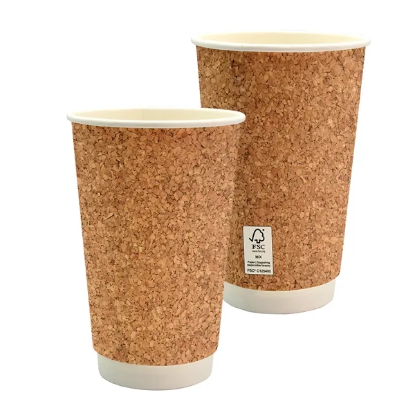16 oz. Full Color Cork Pattern Paper Cup... from ASI 30208 A P Specialties / AP Specialties