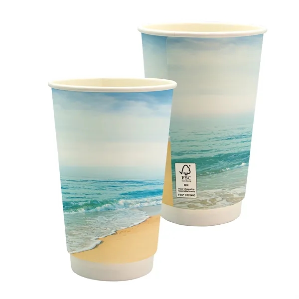 16 oz. Full Color Seaside Paper Cup... from ASI 30208 A P Specialties / AP Specialties