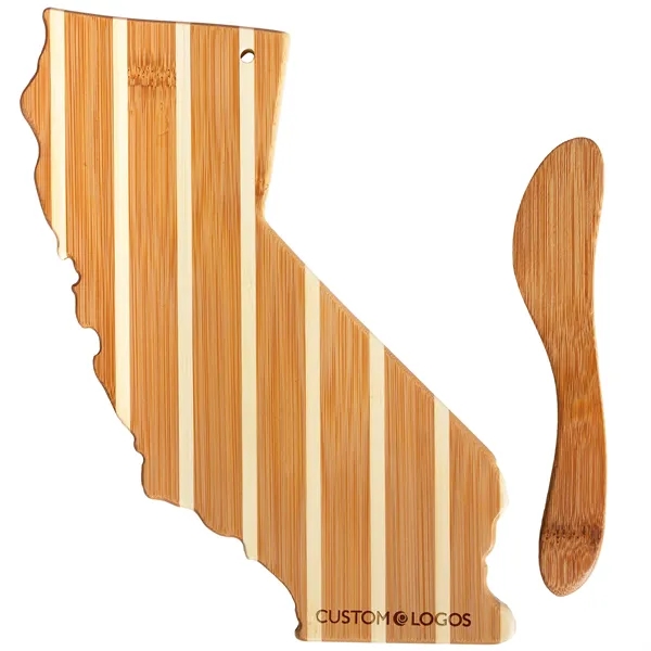 California Charcuterie Board with Spreader Knife Gift Set... from ASI 91565 Totally Bamboo