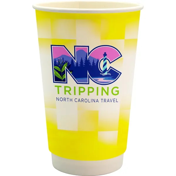 16 oz. Full Color Shaded Checkers Paper Cup... from ASI 30208 A P Specialties / AP Specialties
