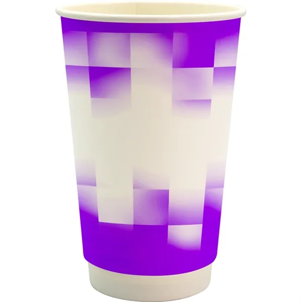 16 oz. Full Color Shaded Checkers Paper Cup... from ASI 30208 A P Specialties / AP Specialties