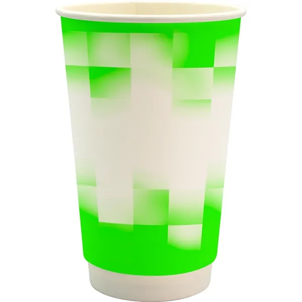 16 oz. Full Color Shaded Checkers Paper Cup... from ASI 30208 A P Specialties / AP Specialties