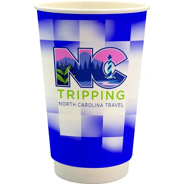 16 oz. Full Color Shaded Checkers Paper Cup... from ASI 30208 A P Specialties / AP Specialties