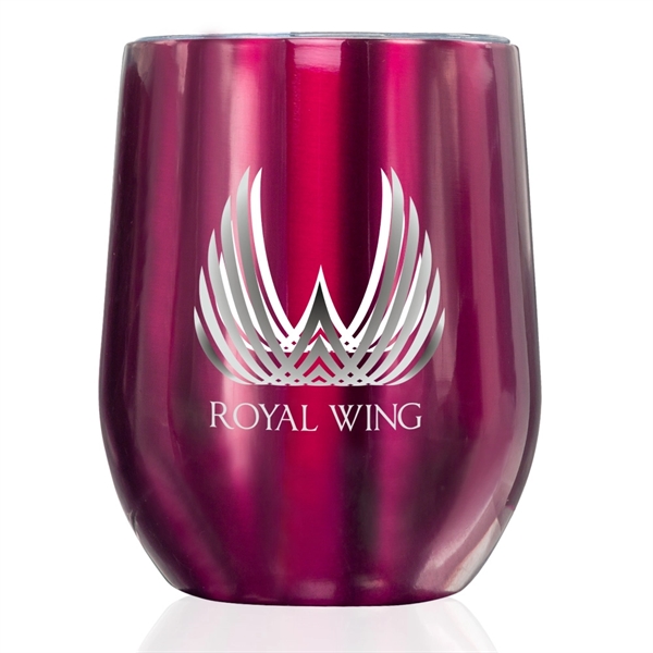 11 oz. stainless steel stemless wine glass with lid and double-wall... from ASI 39552 BEL Promo