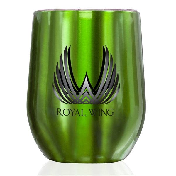 11 oz. stainless steel stemless wine glass with lid and double-wall... from ASI 39552 BEL Promo