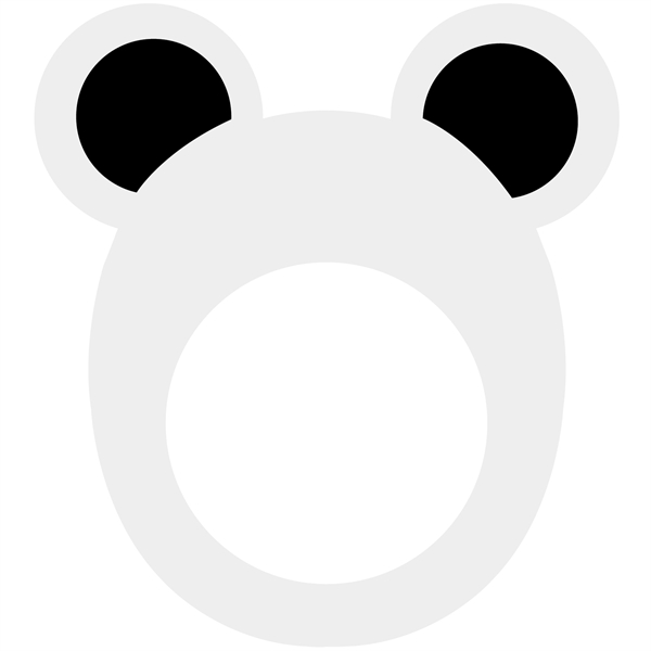 Round Animal Ears Pullover Visor, One size fits most. Stock outlines... from ASI 54886 Foamworx / FoamWorx