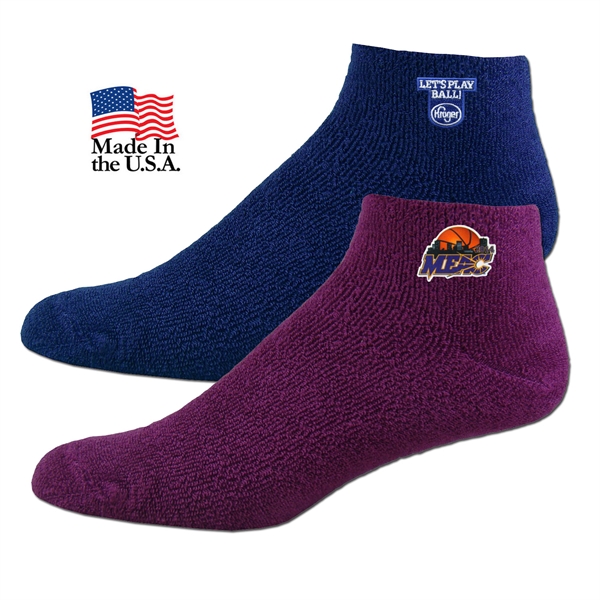 Medium weight cotton ankle socks made in the USA of cotton,... from ASI 90160 Suntex Industries